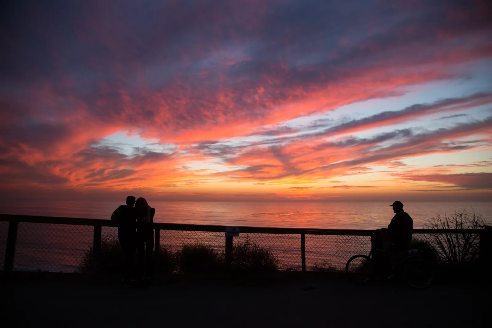 Sunset over the Pacific from the bluffs in North County San Diego
